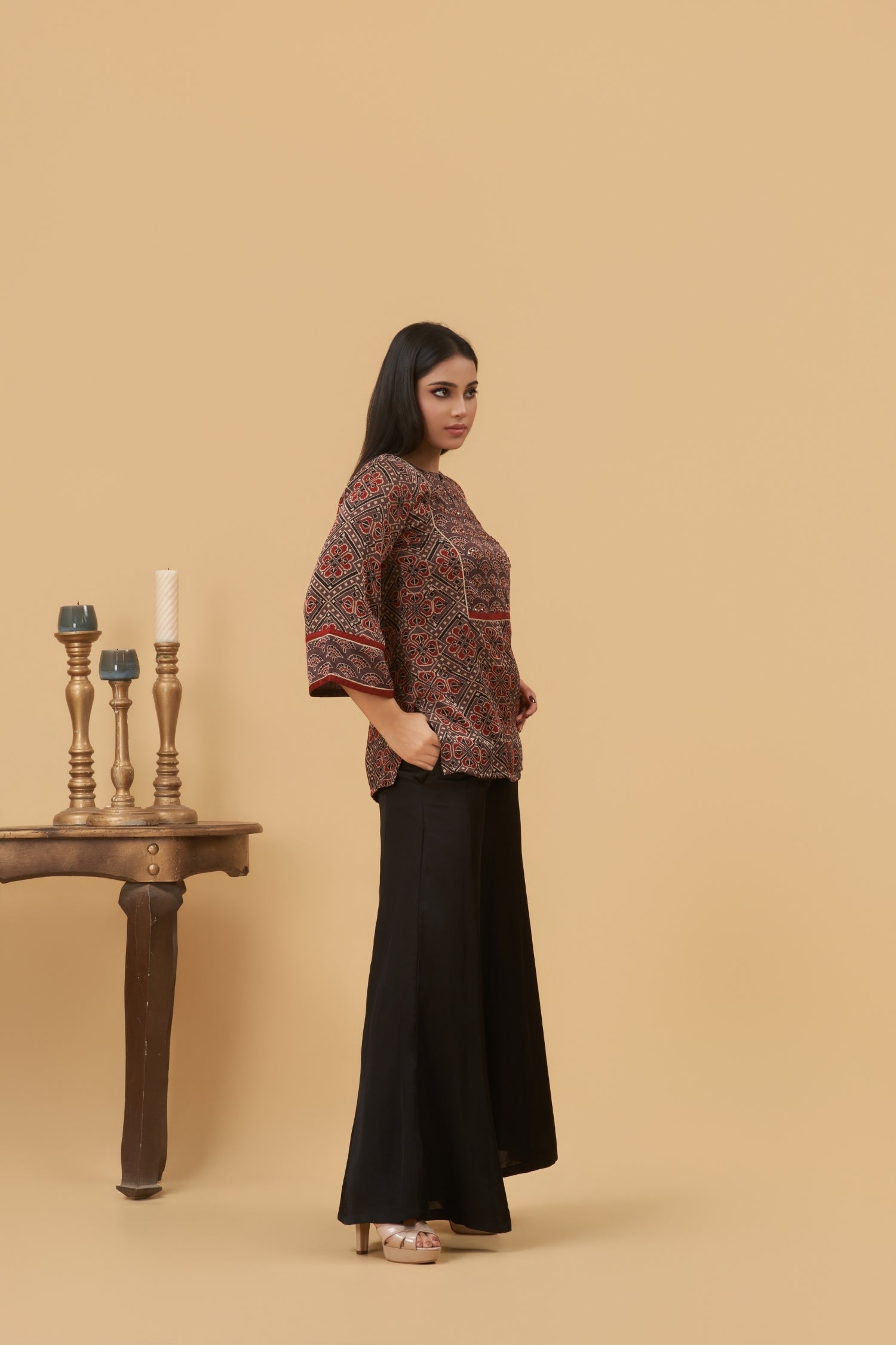 Zoya Ajrakh Short Top