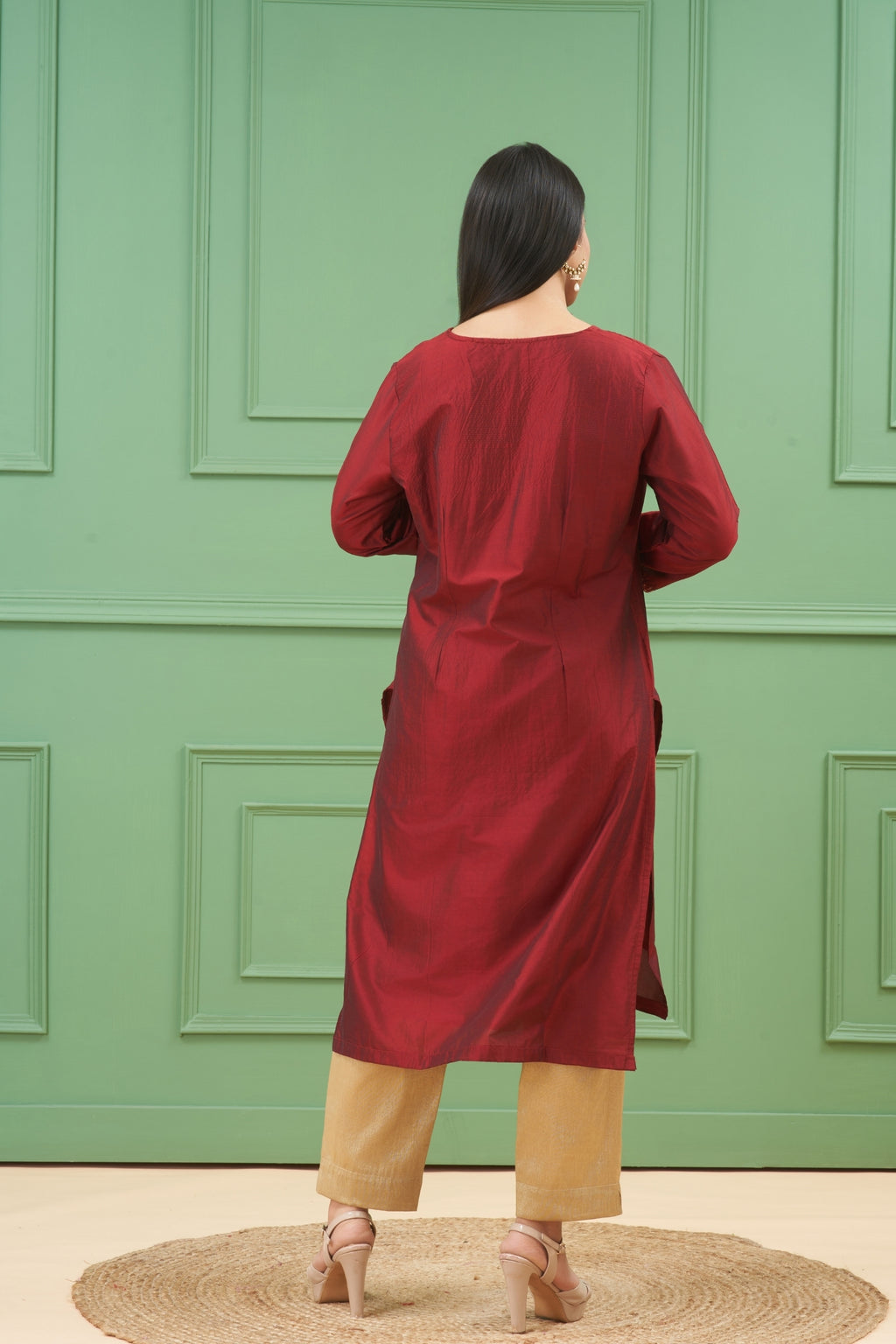 Noor Maroon Kurta Set