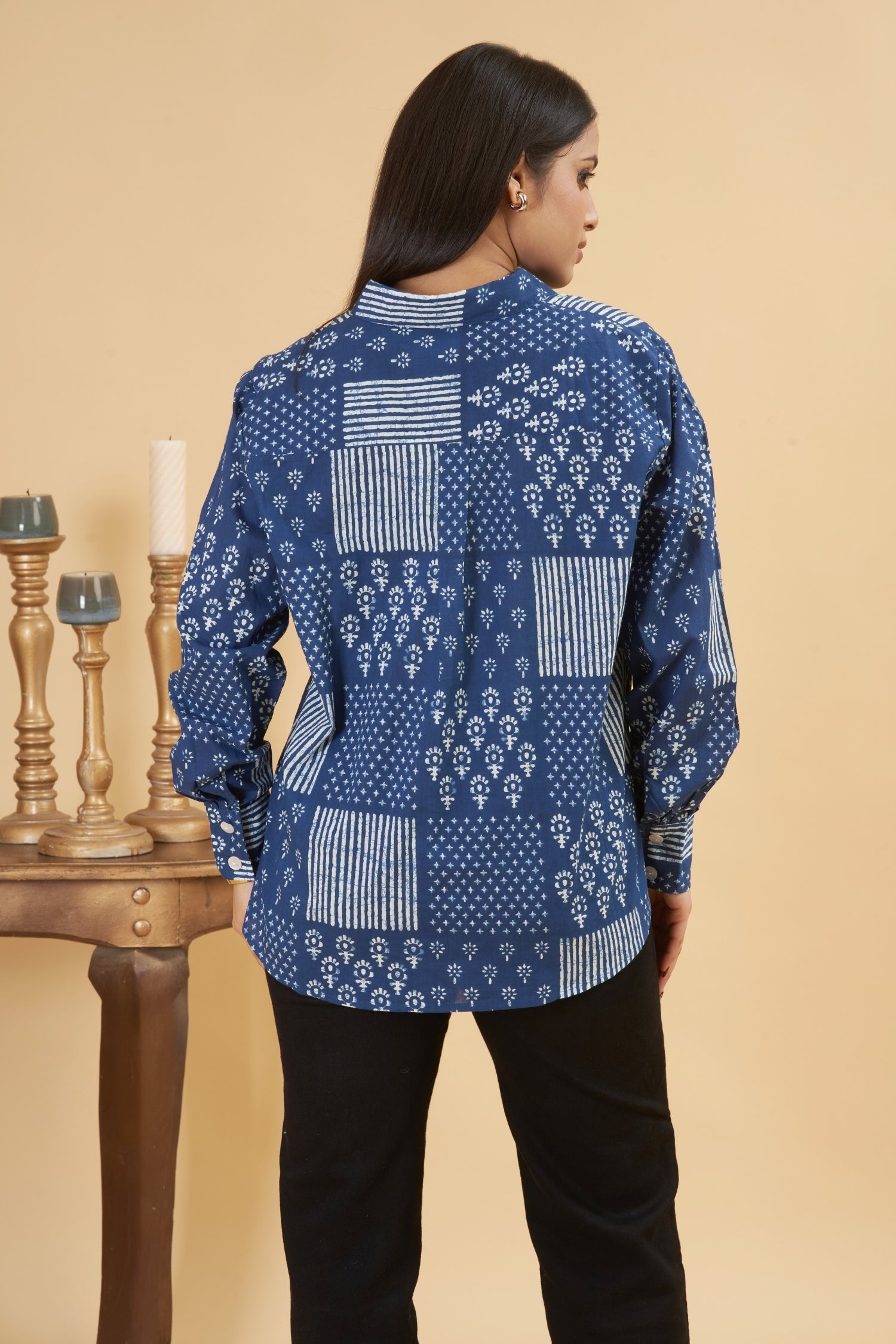 Neela Box Print Shirt