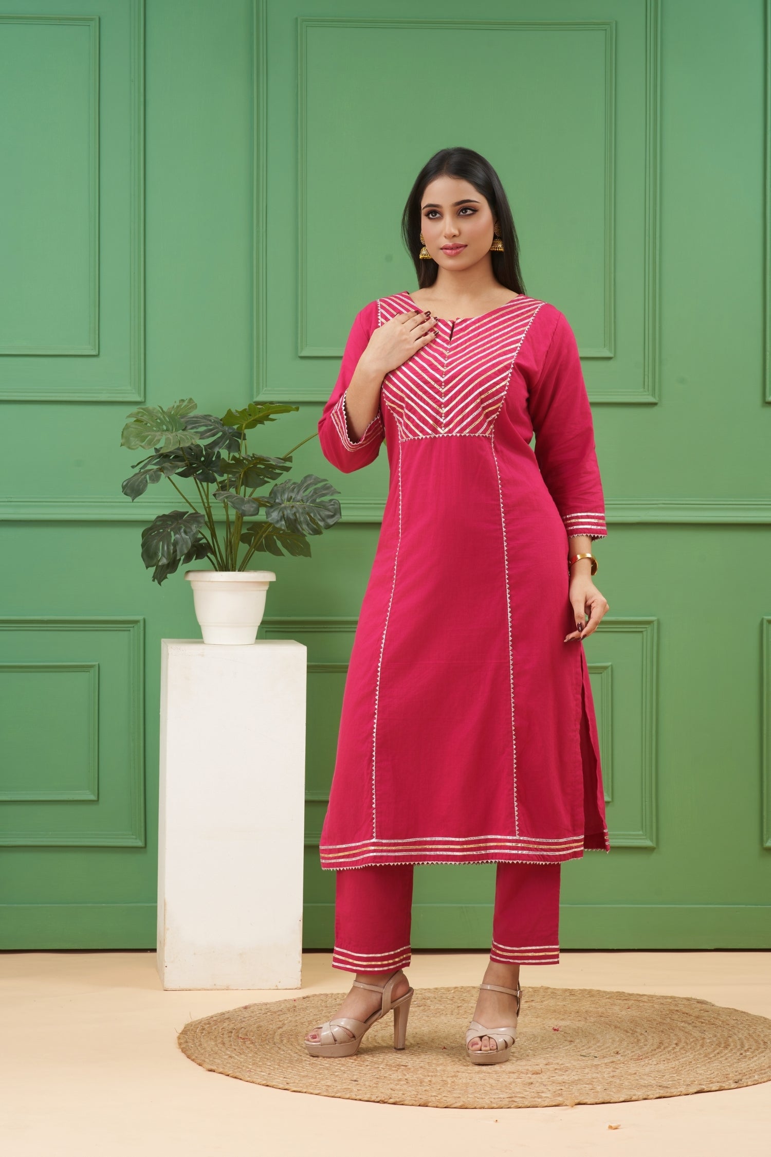 Magenta Kurta Set