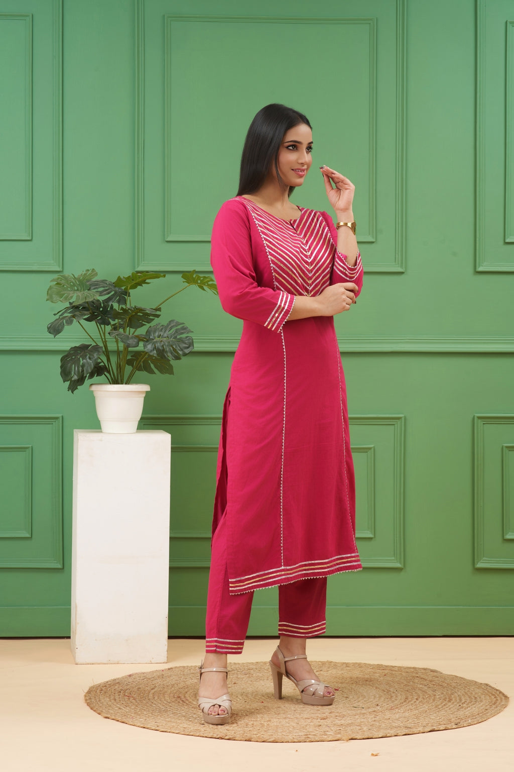 Magenta Kurta Set
