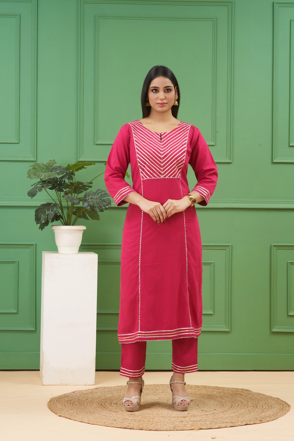 Magenta Kurta Set
