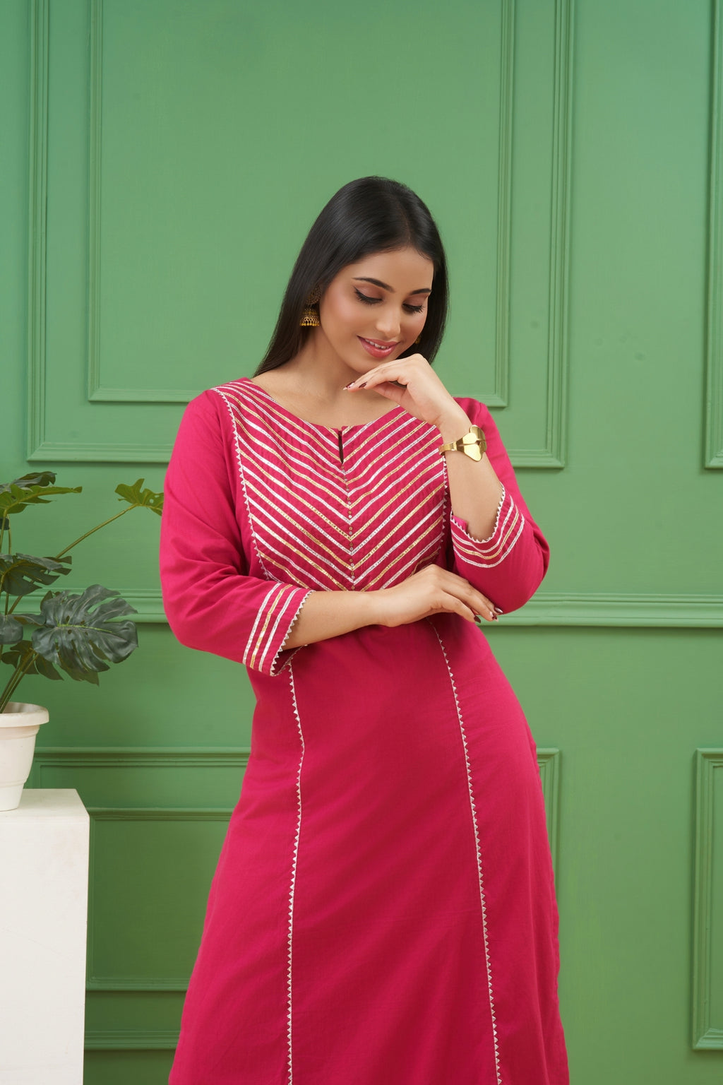 Magenta Kurta Set