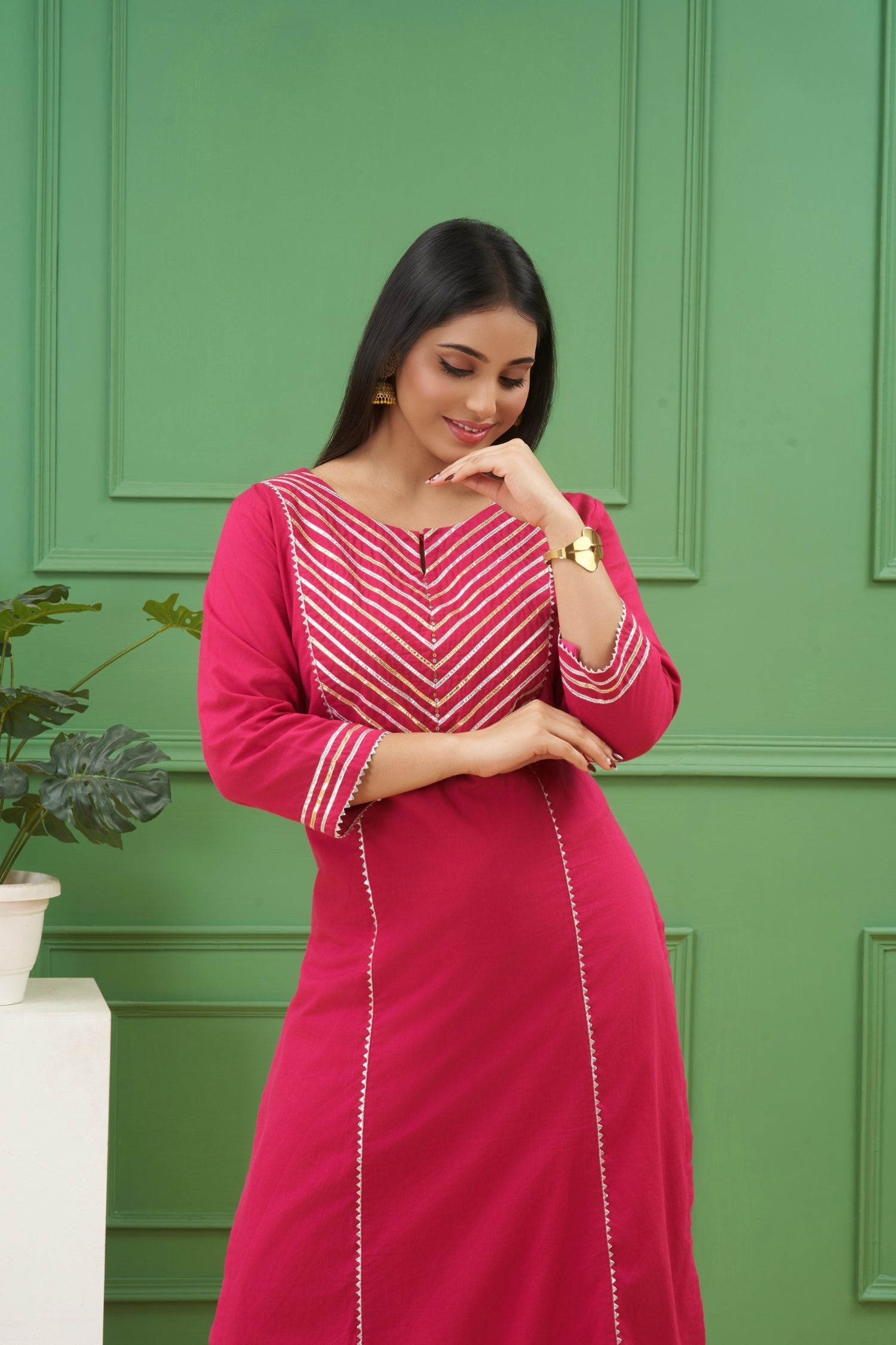 Magenta Kurta Set