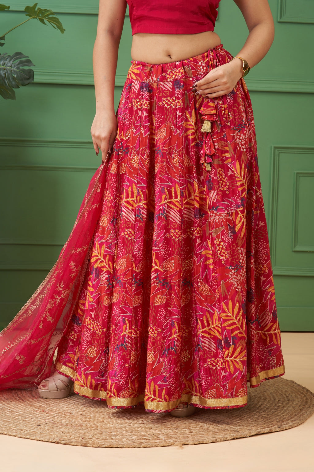 Magenta Lehenga Set
