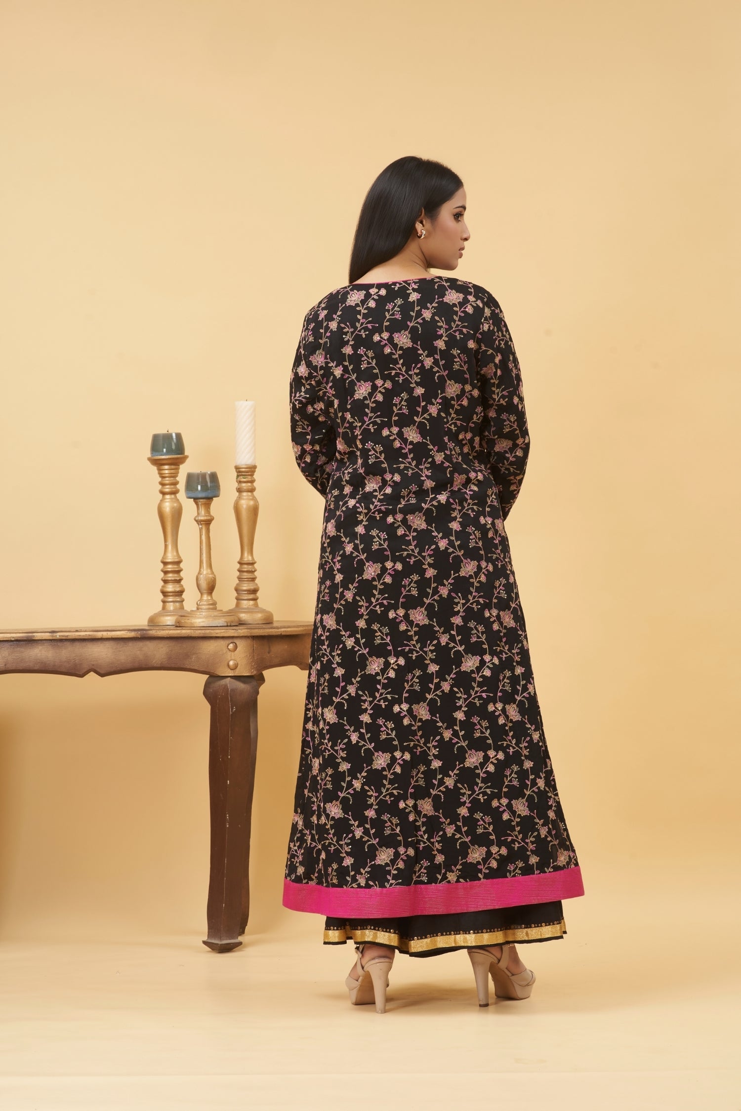 Black Jacket Palazzo Set