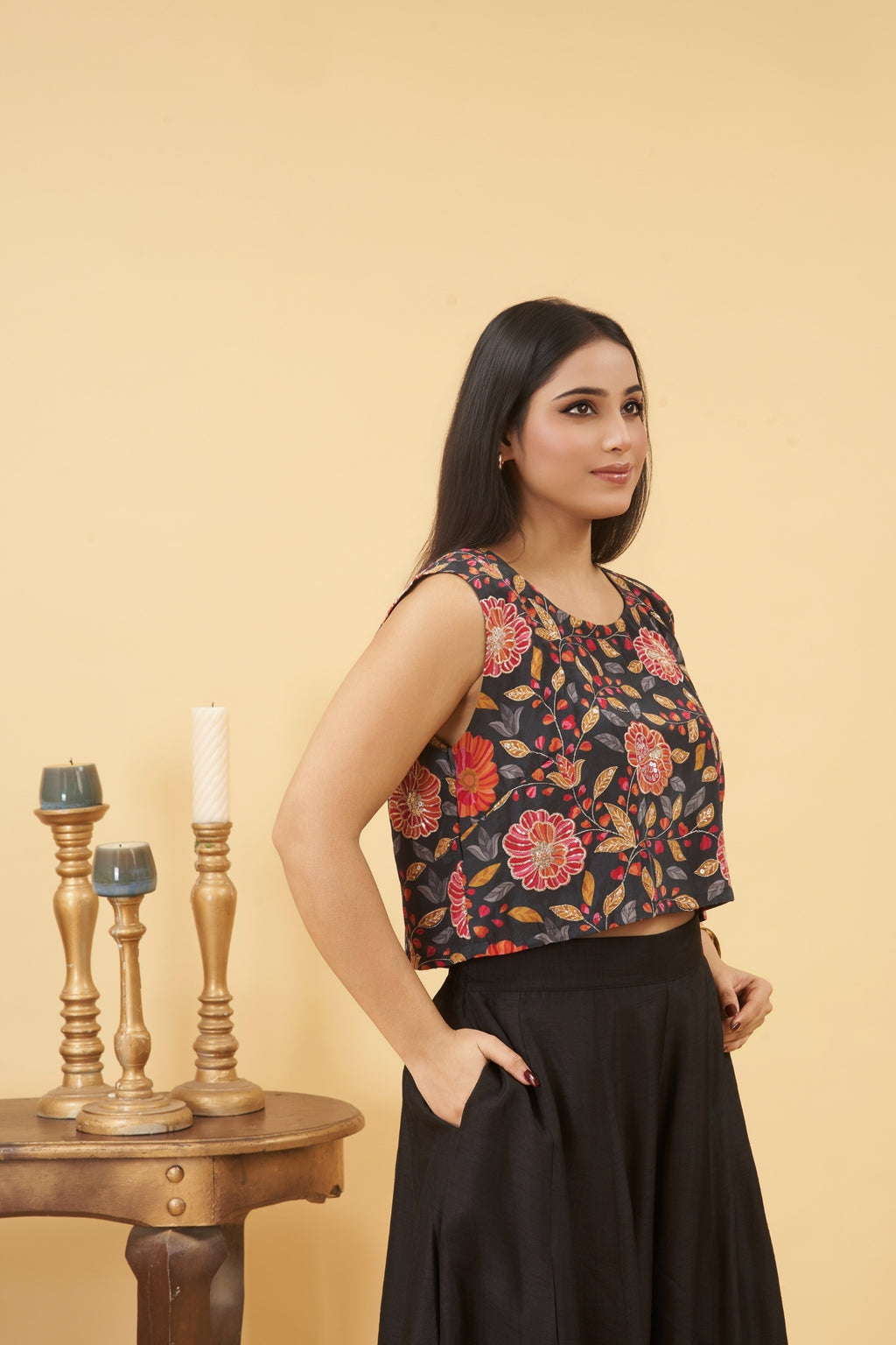 Black Skirt Set