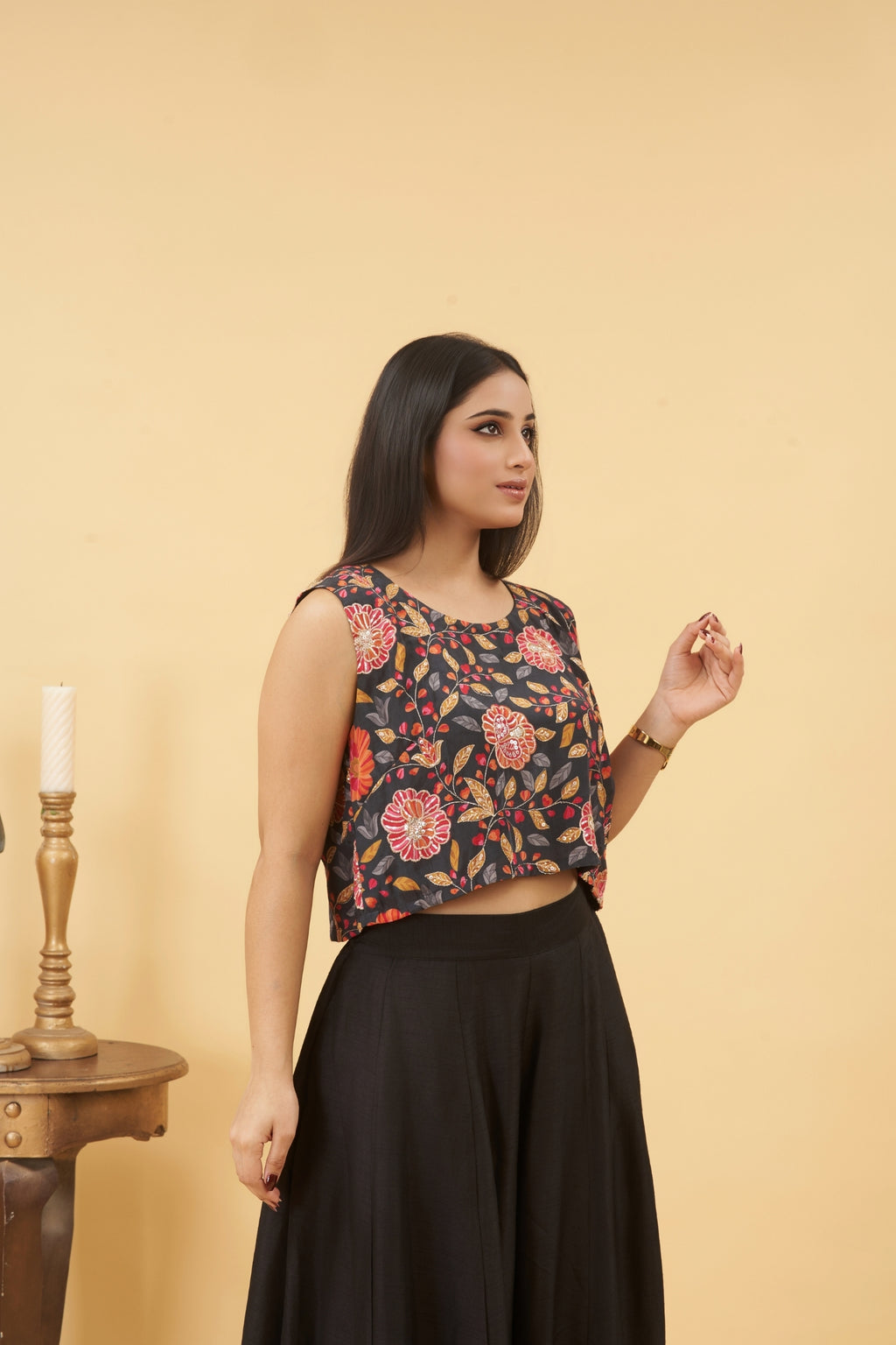 Black Skirt Set
