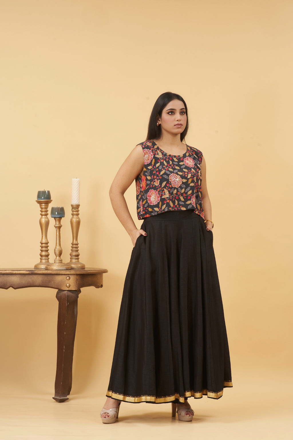 Black Skirt Set