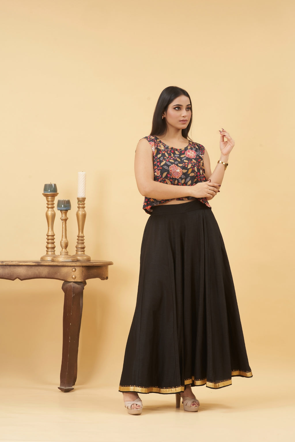 Black Skirt Set