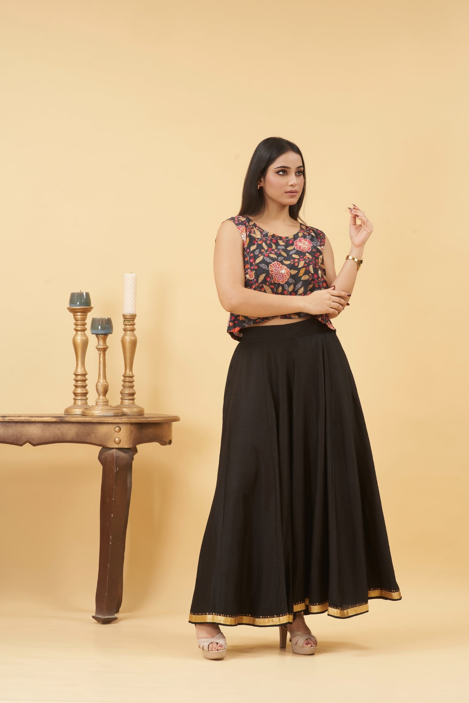 Black Skirt Set