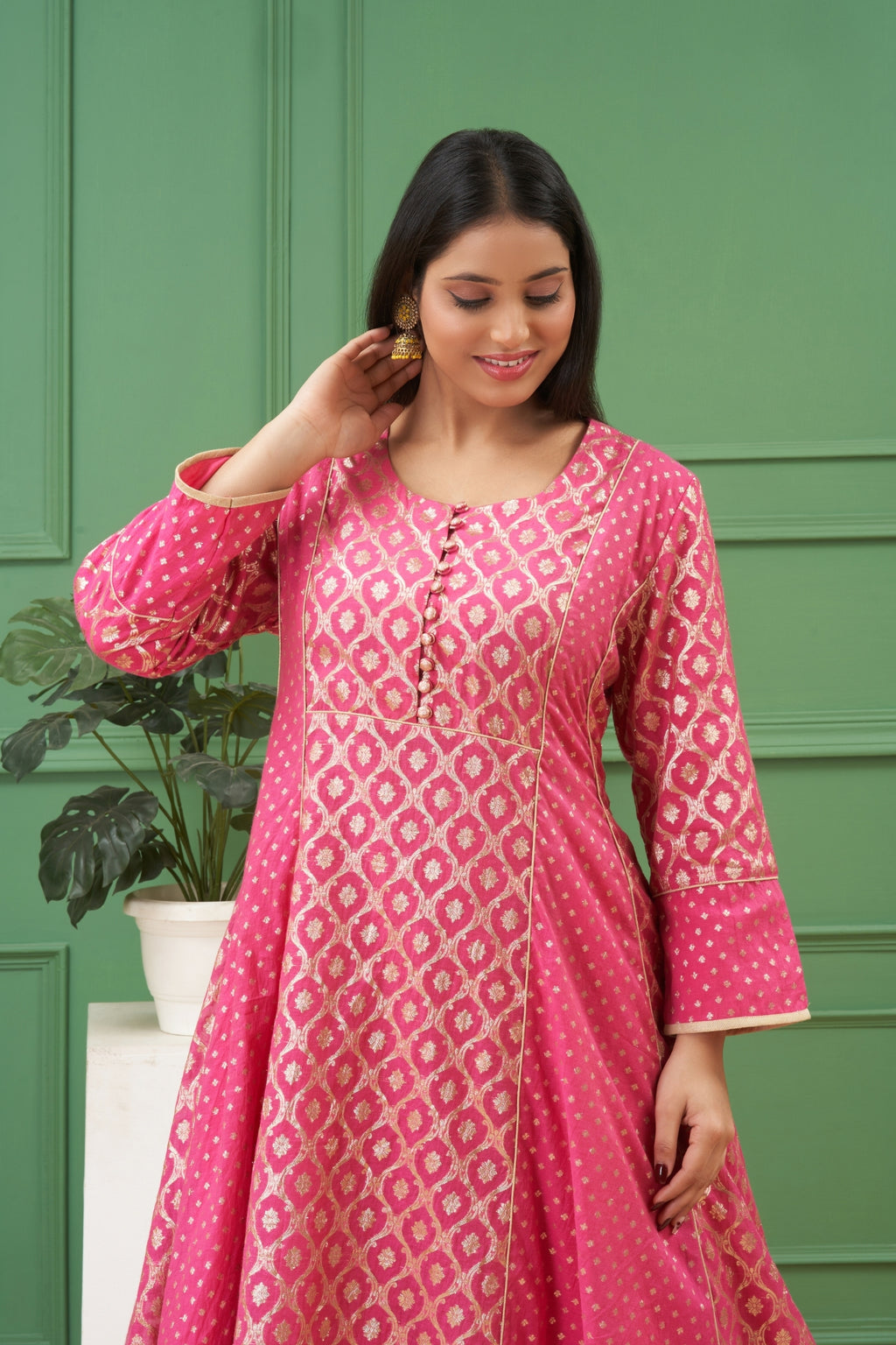 Pink Anarkali Set