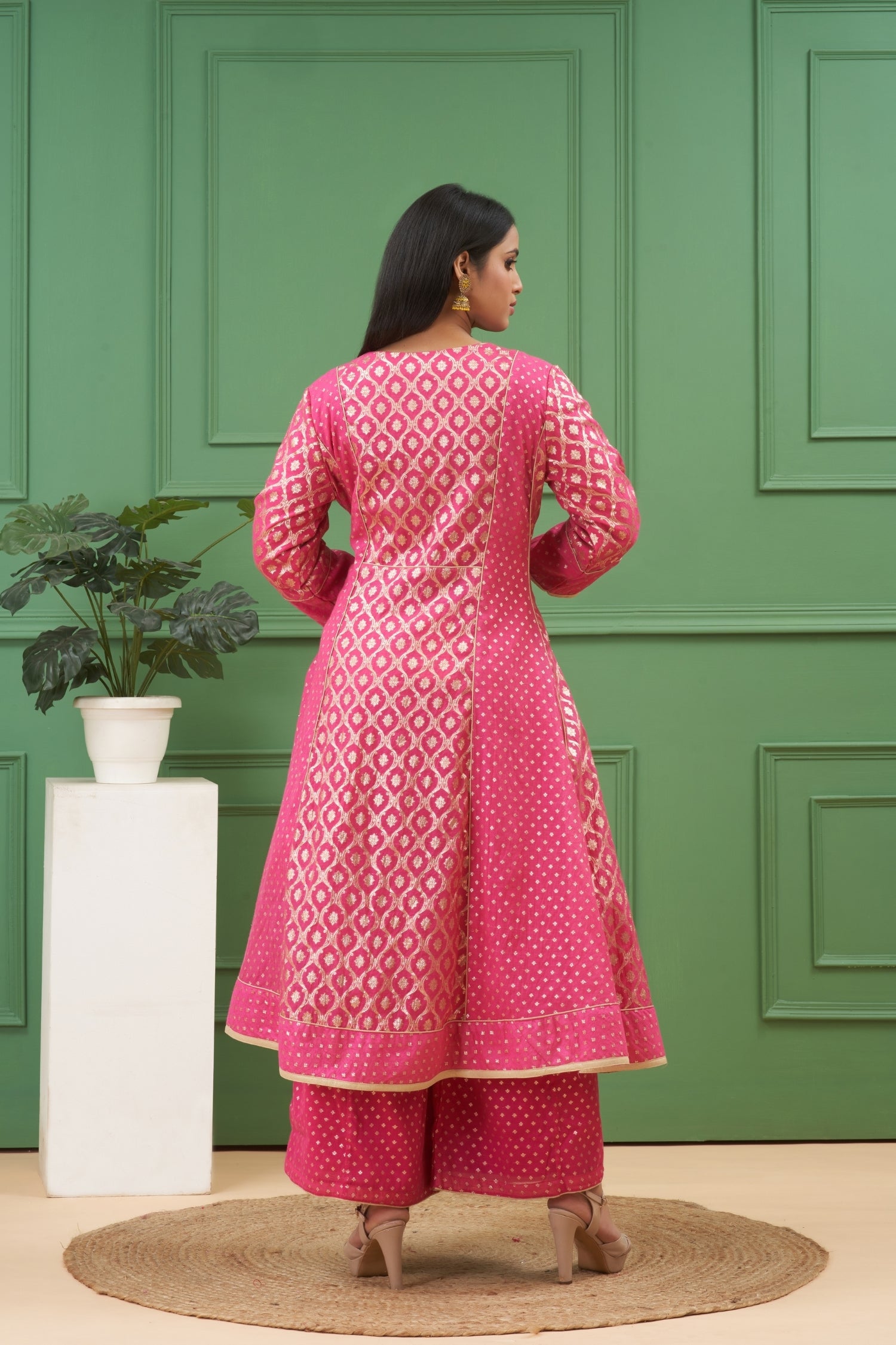 Pink Anarkali Set