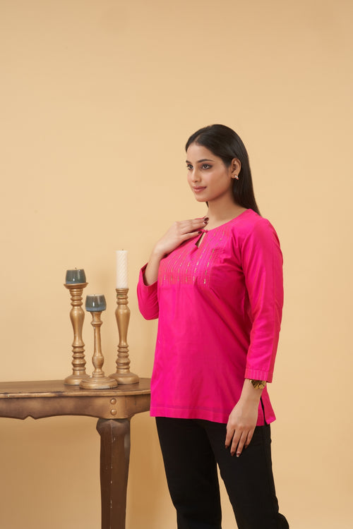 Bright Pink Kurta