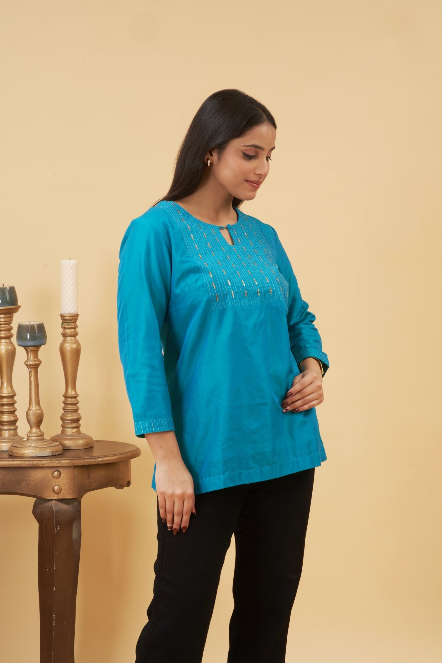 Turquoise Kurta