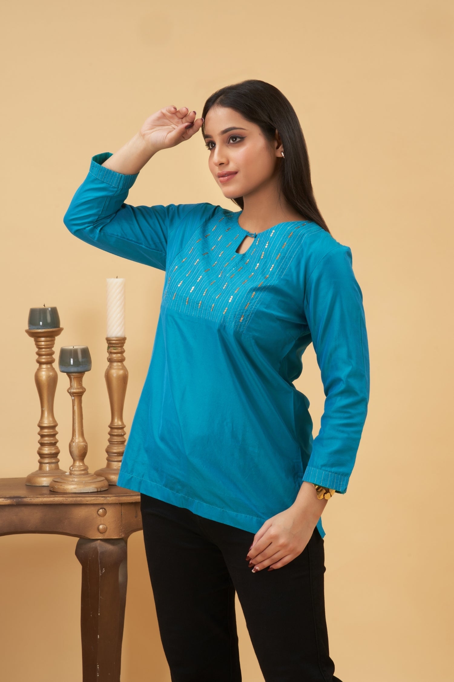Turquoise Kurta