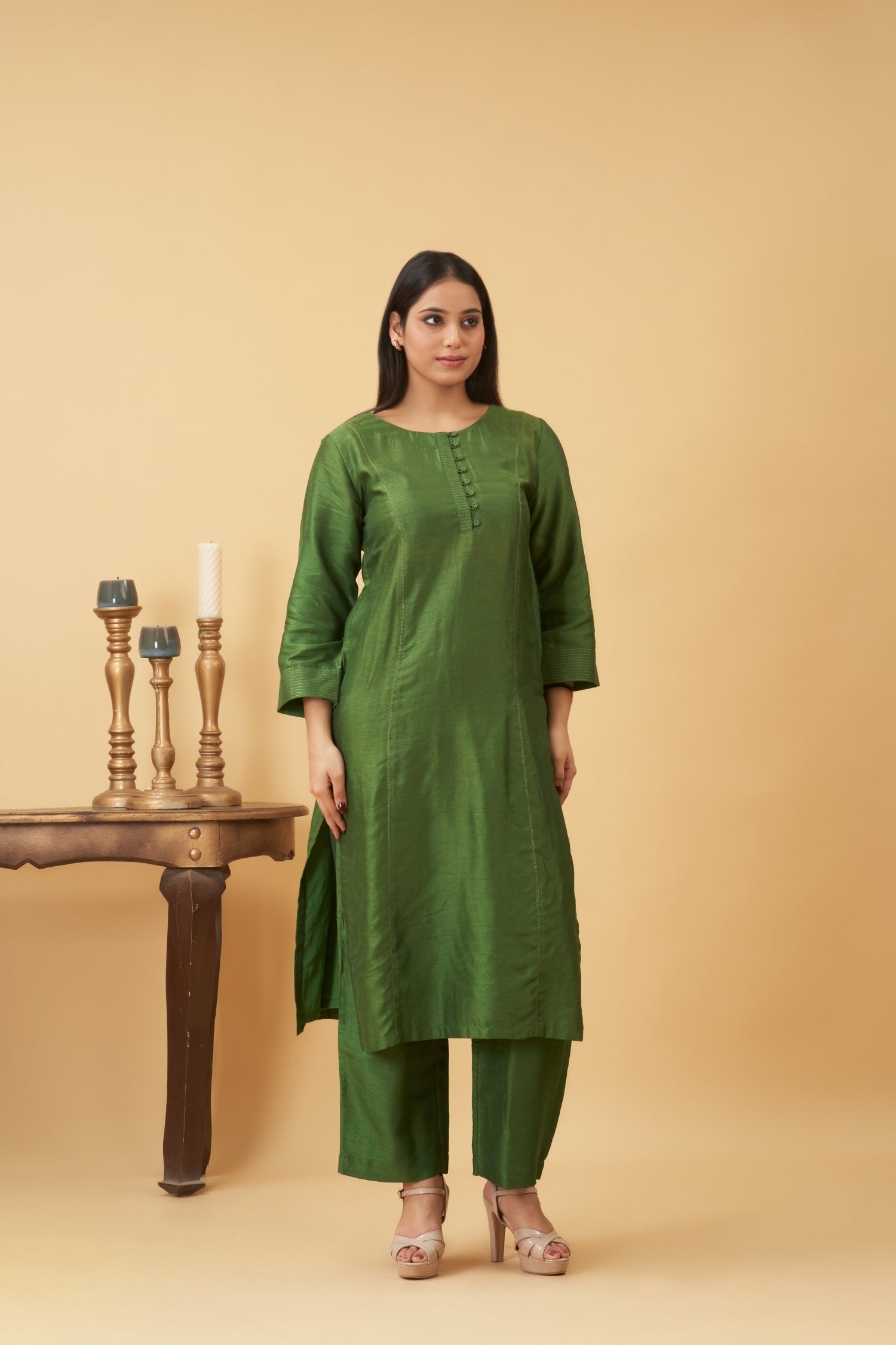 Green Kurta Set