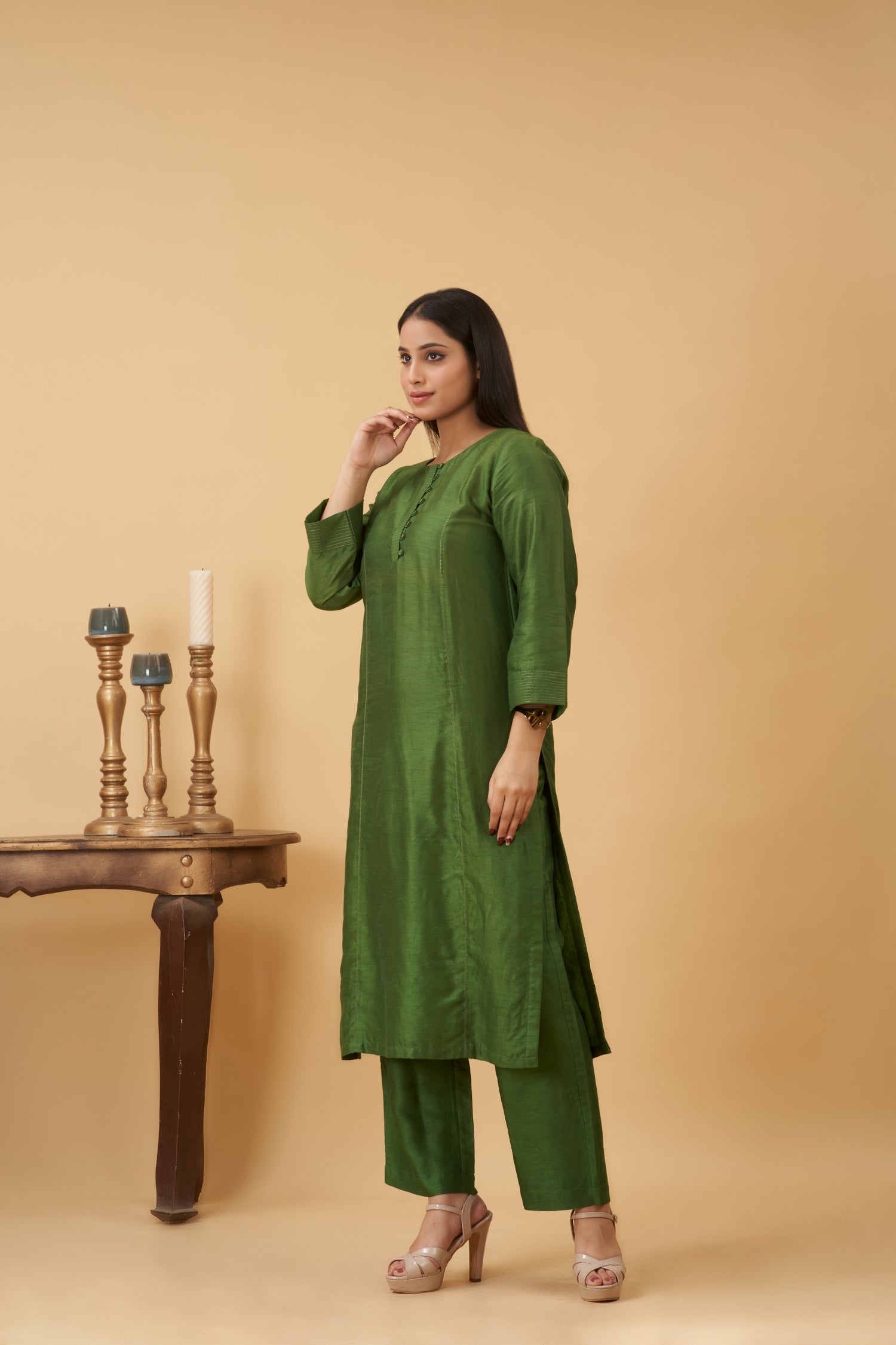 Green Kurta Set