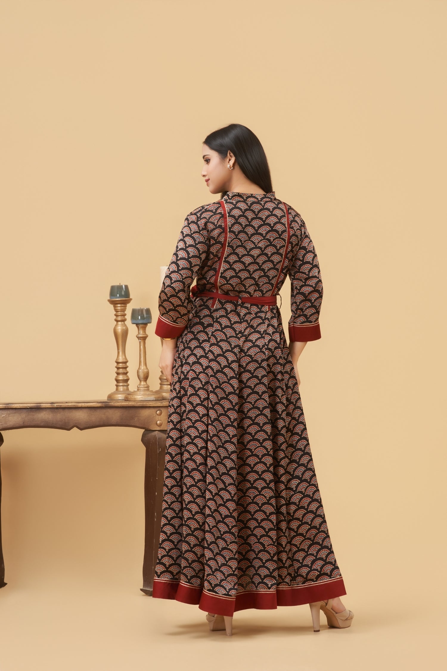 Noor Ajrakh Kali Dress