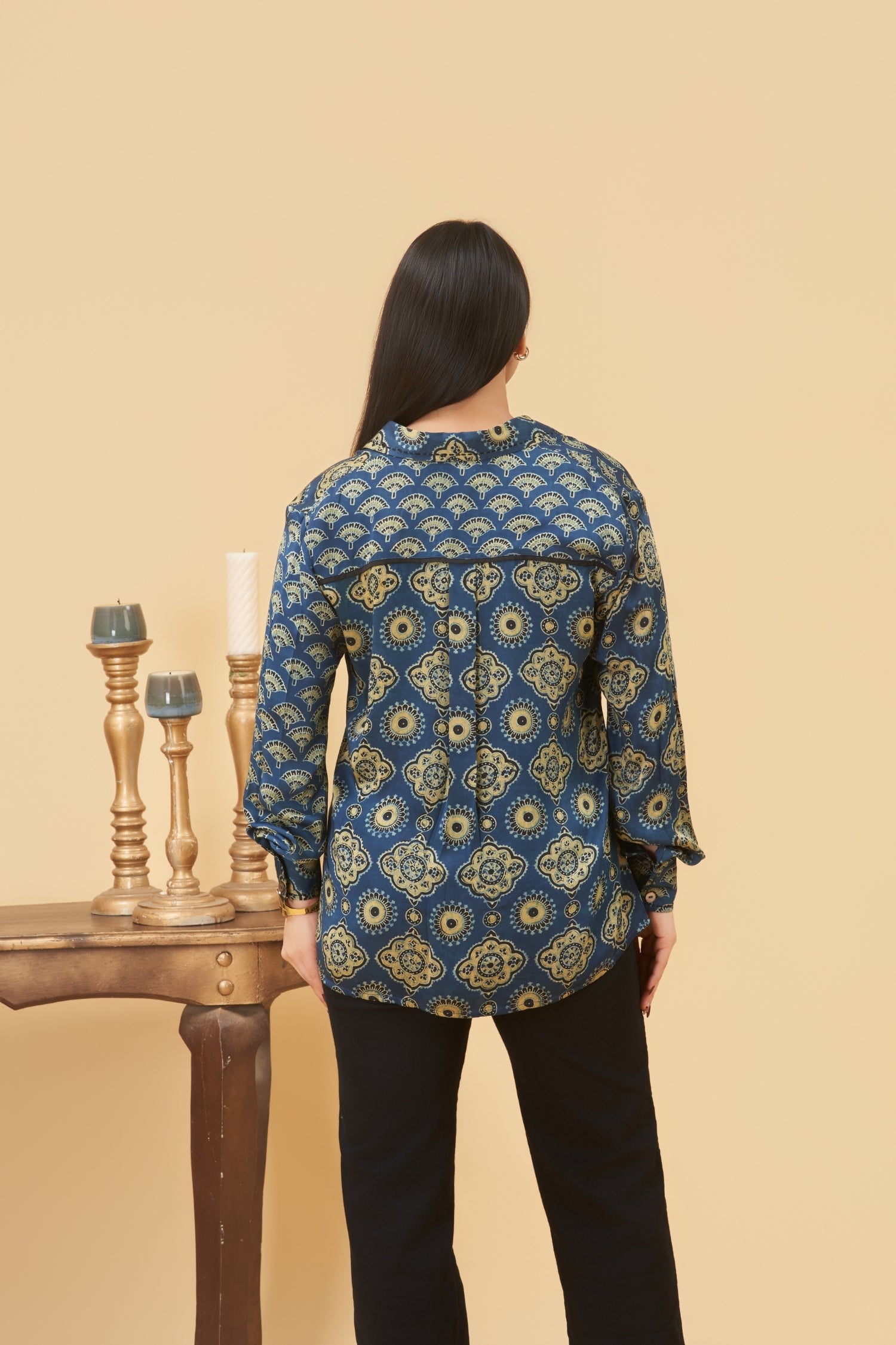 Sana Ajrakh Button Shirt