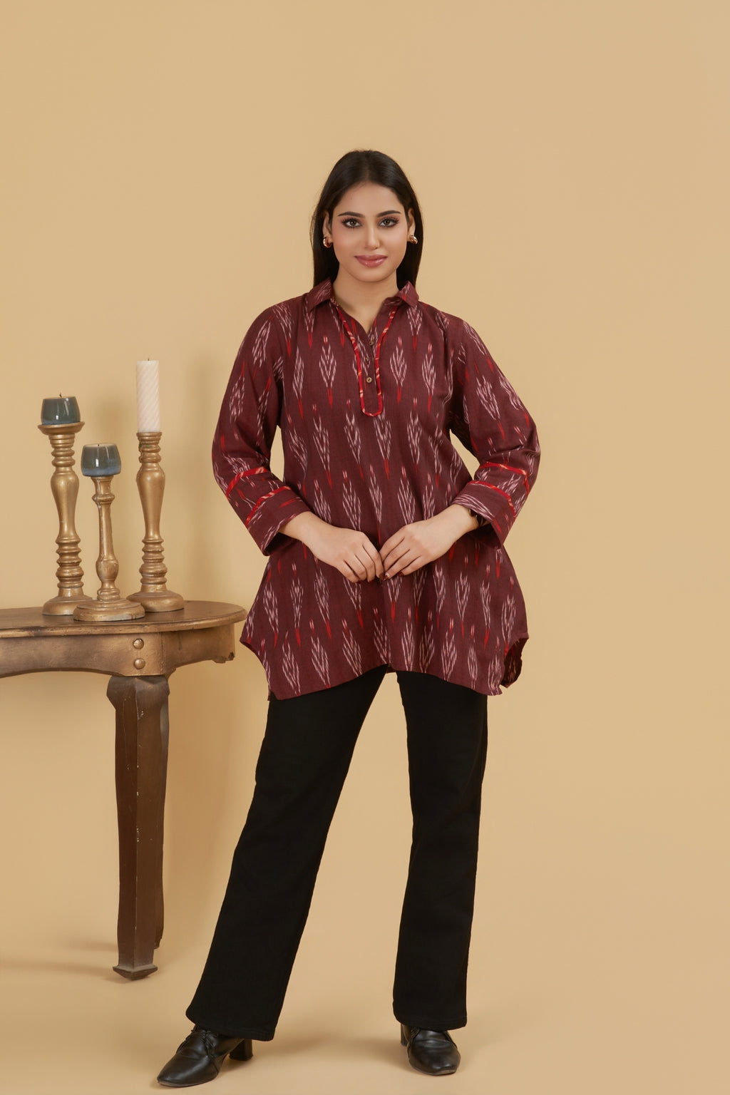 Kira Ikat Asymmetric Top