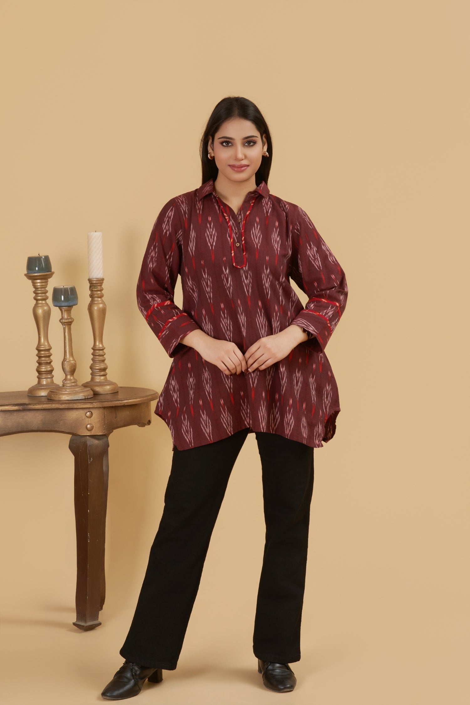 Kira Ikat Asymmetric Top