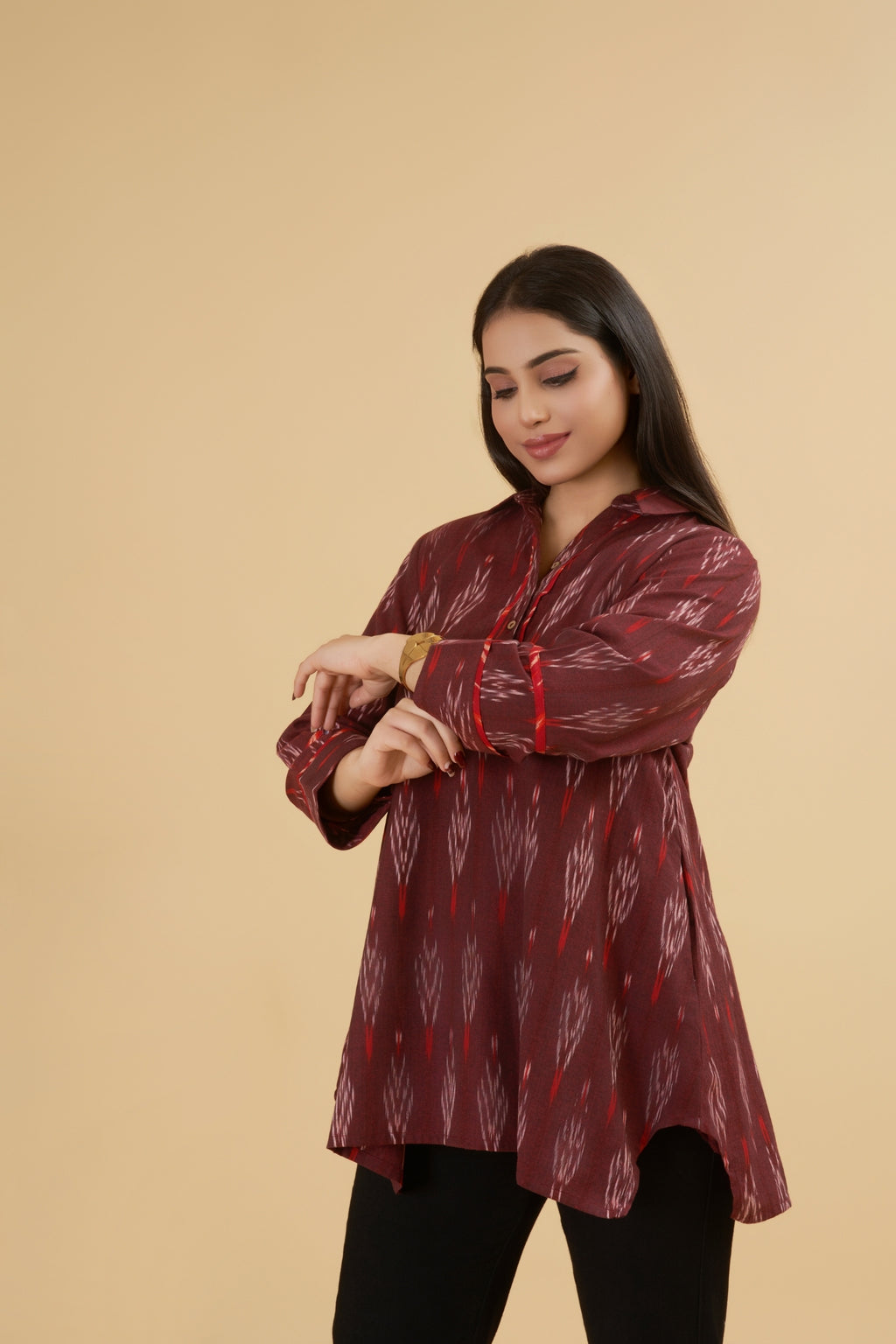 Kira Ikat Asymmetric Top