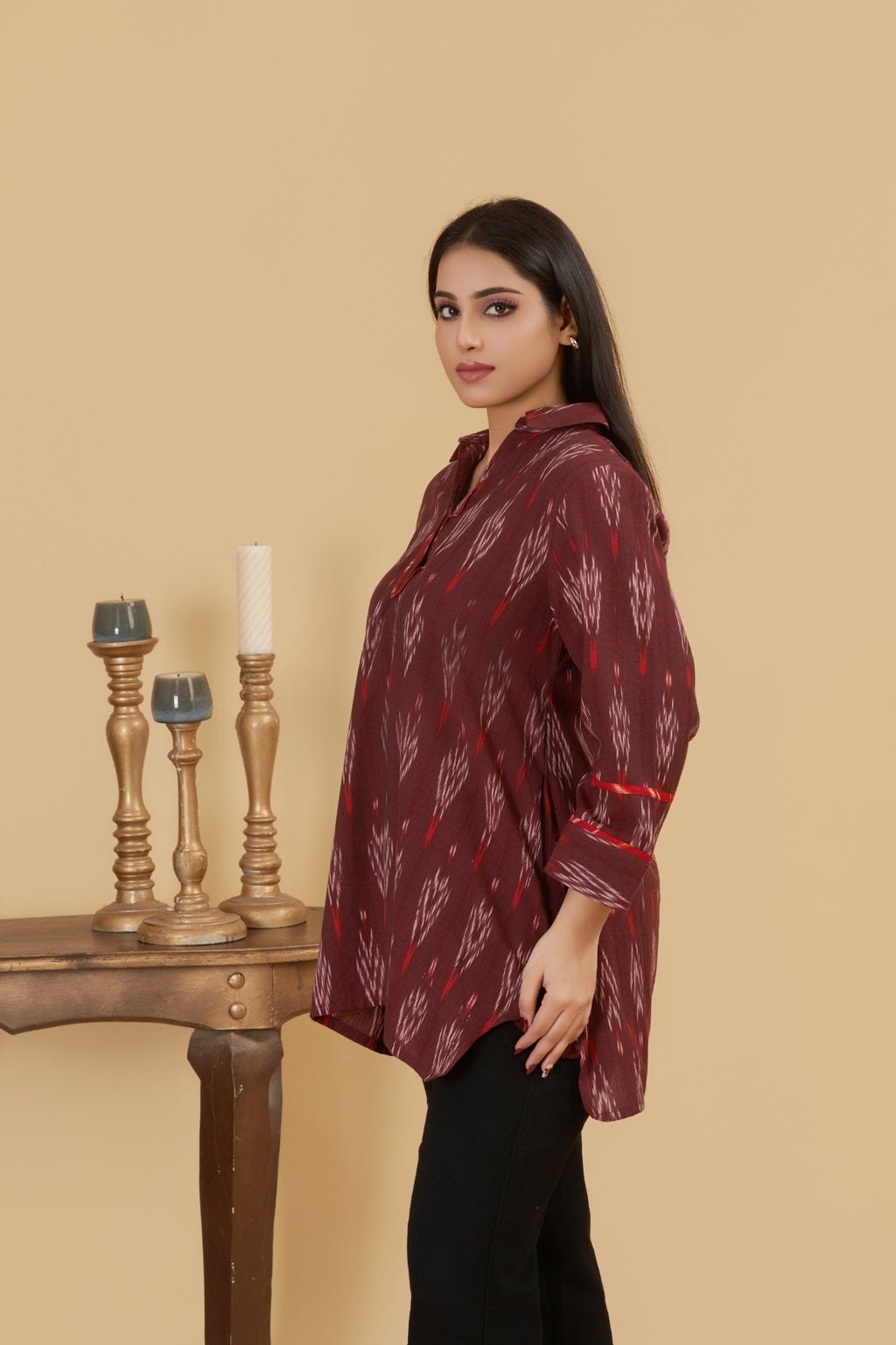 Kira Ikat Asymmetric Top