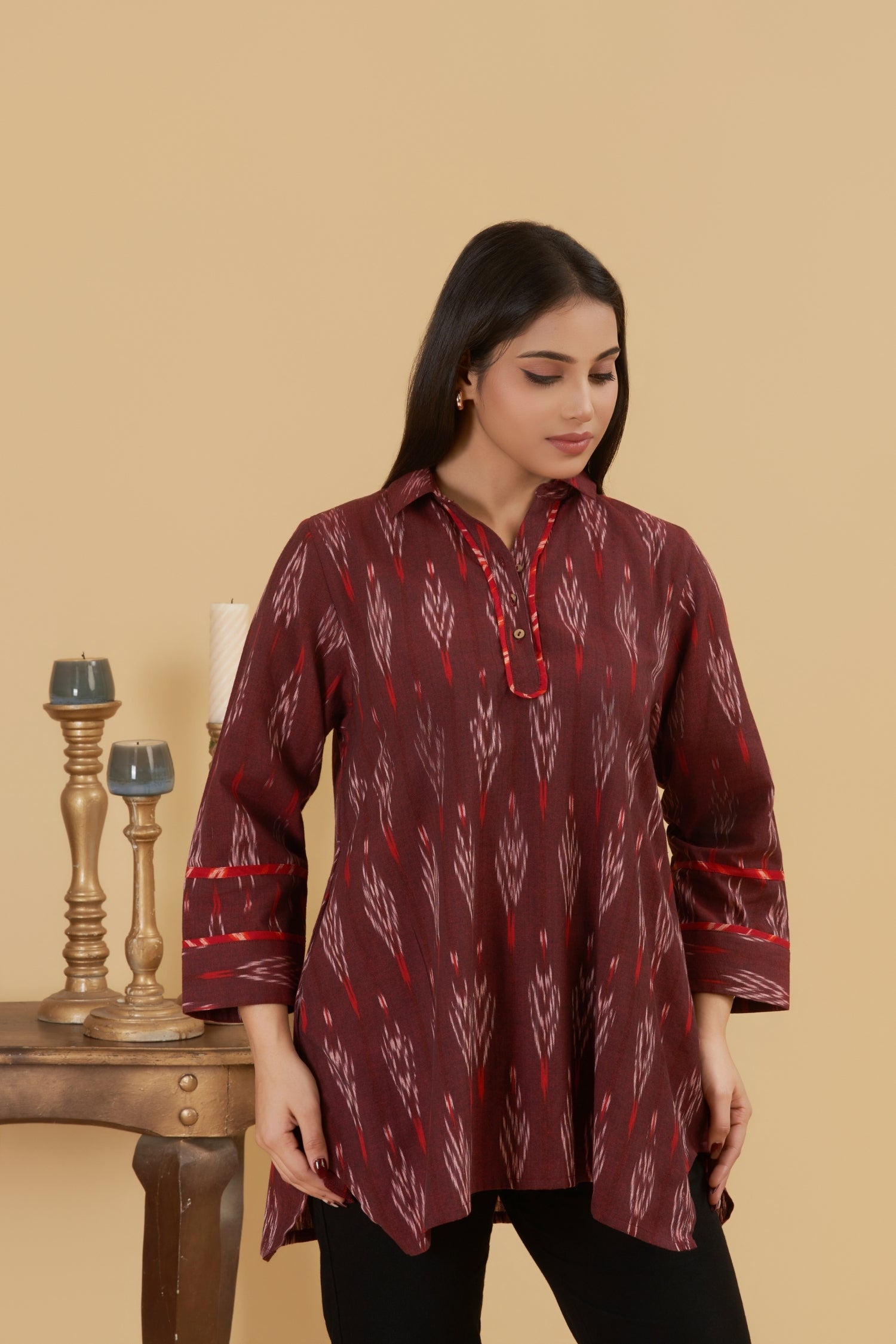 Kira Ikat Asymmetric Top