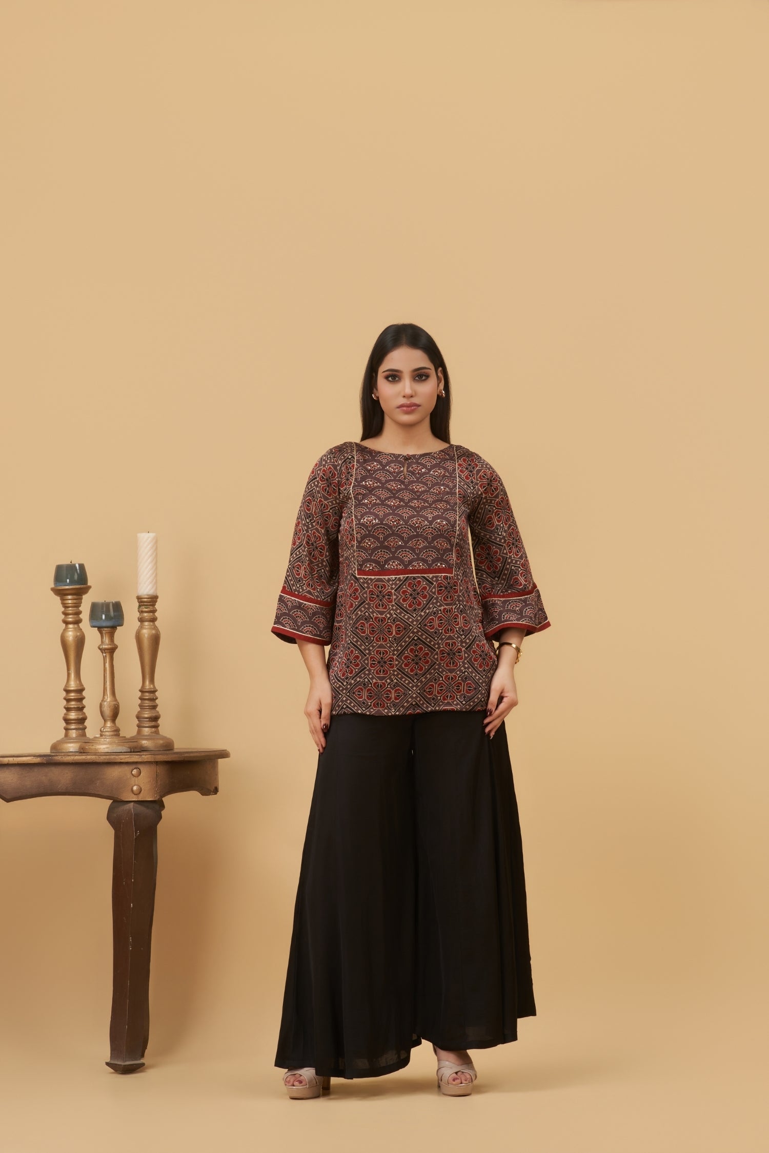 Zoya Ajrakh Short Top