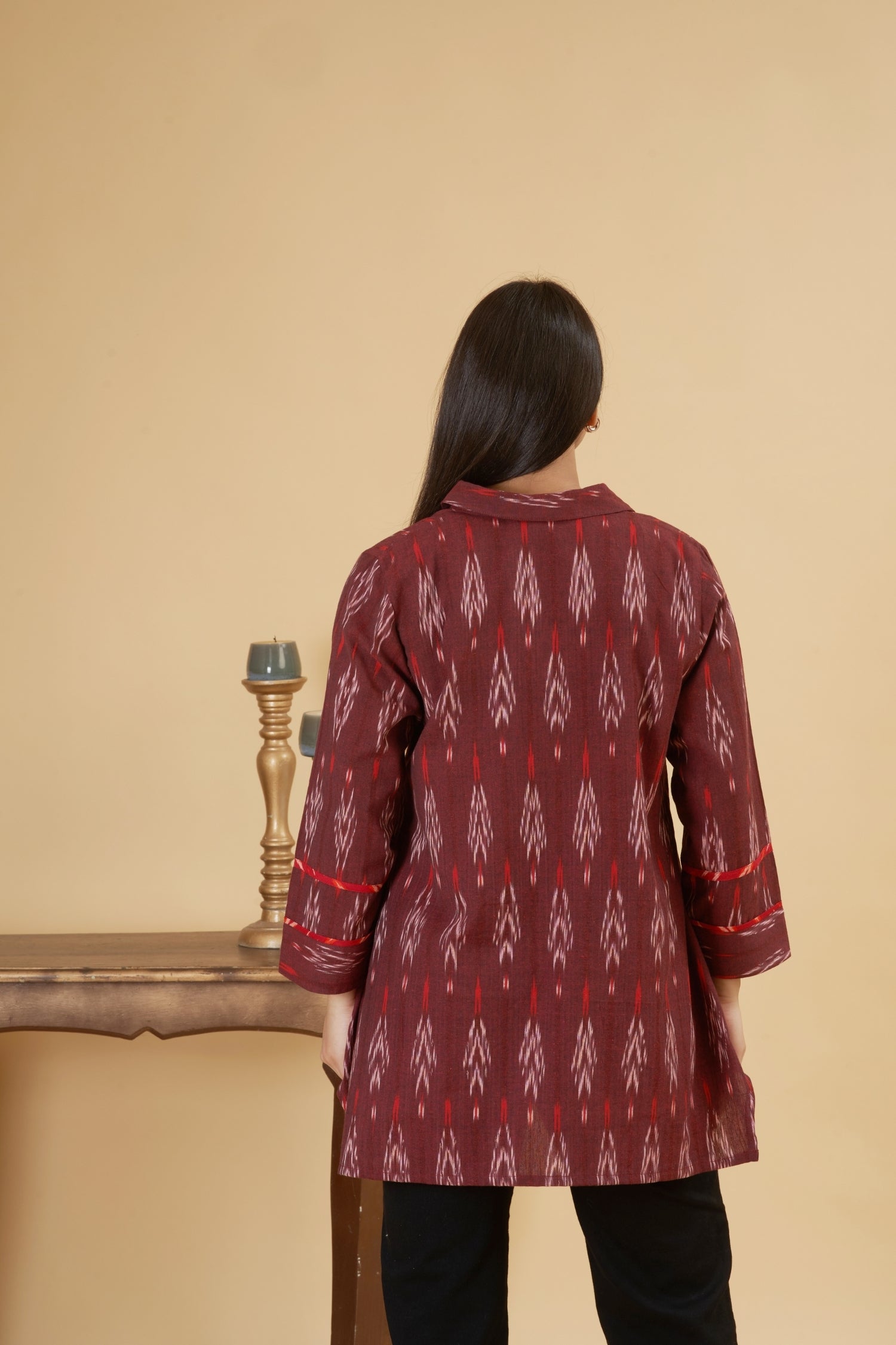 Kira Ikat Asymmetric Top