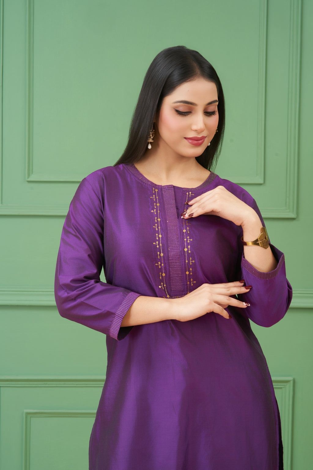 Sitara Purple Kurta Set