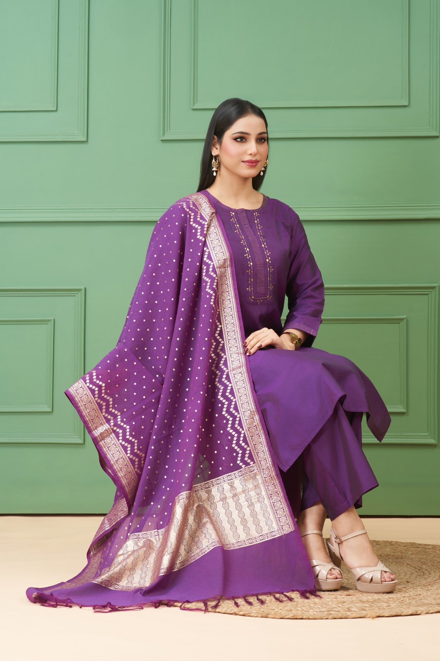Sitara Purple Kurta Set