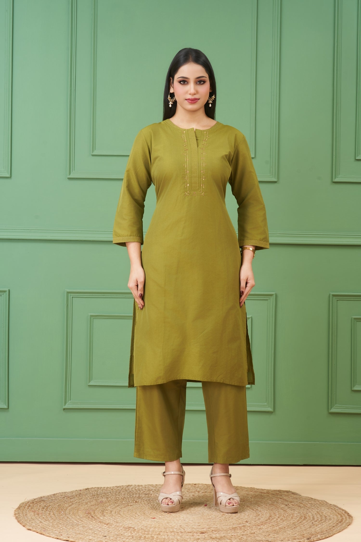 Sitara Mehndi Kurta Set