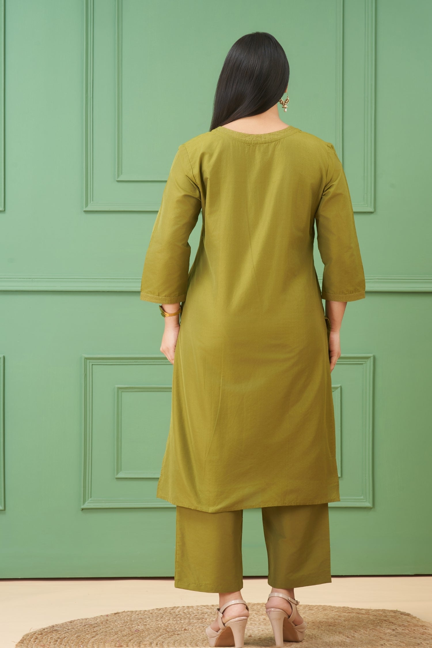 Sitara Mehndi Kurta Set