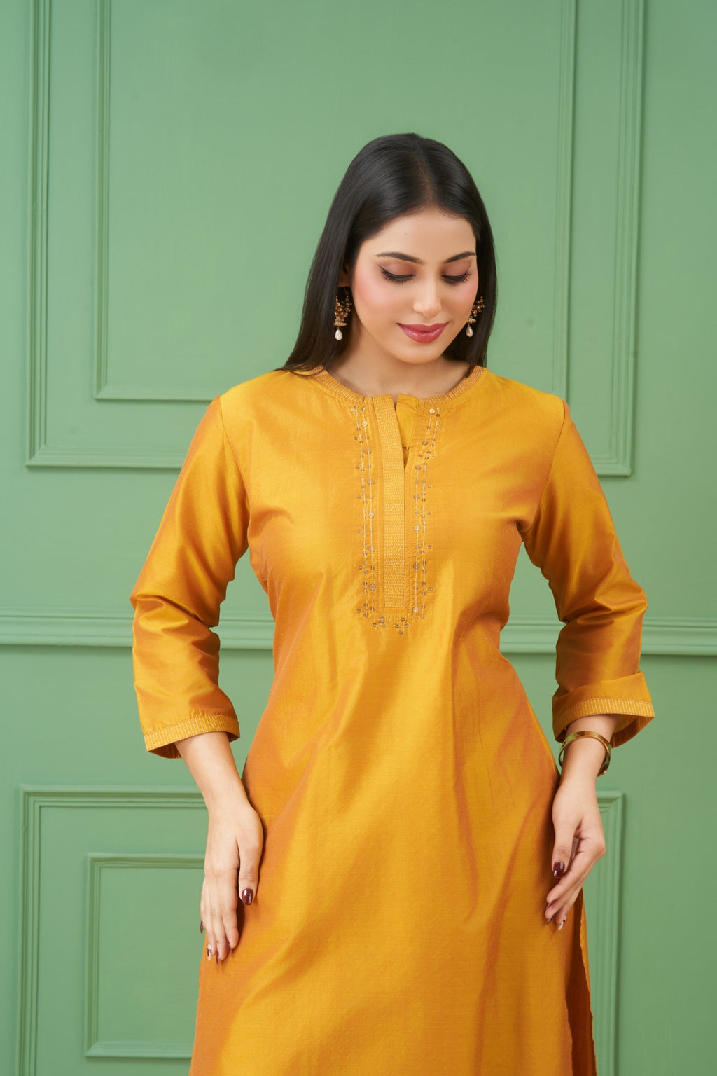 Sitara Mustard Kurta Set