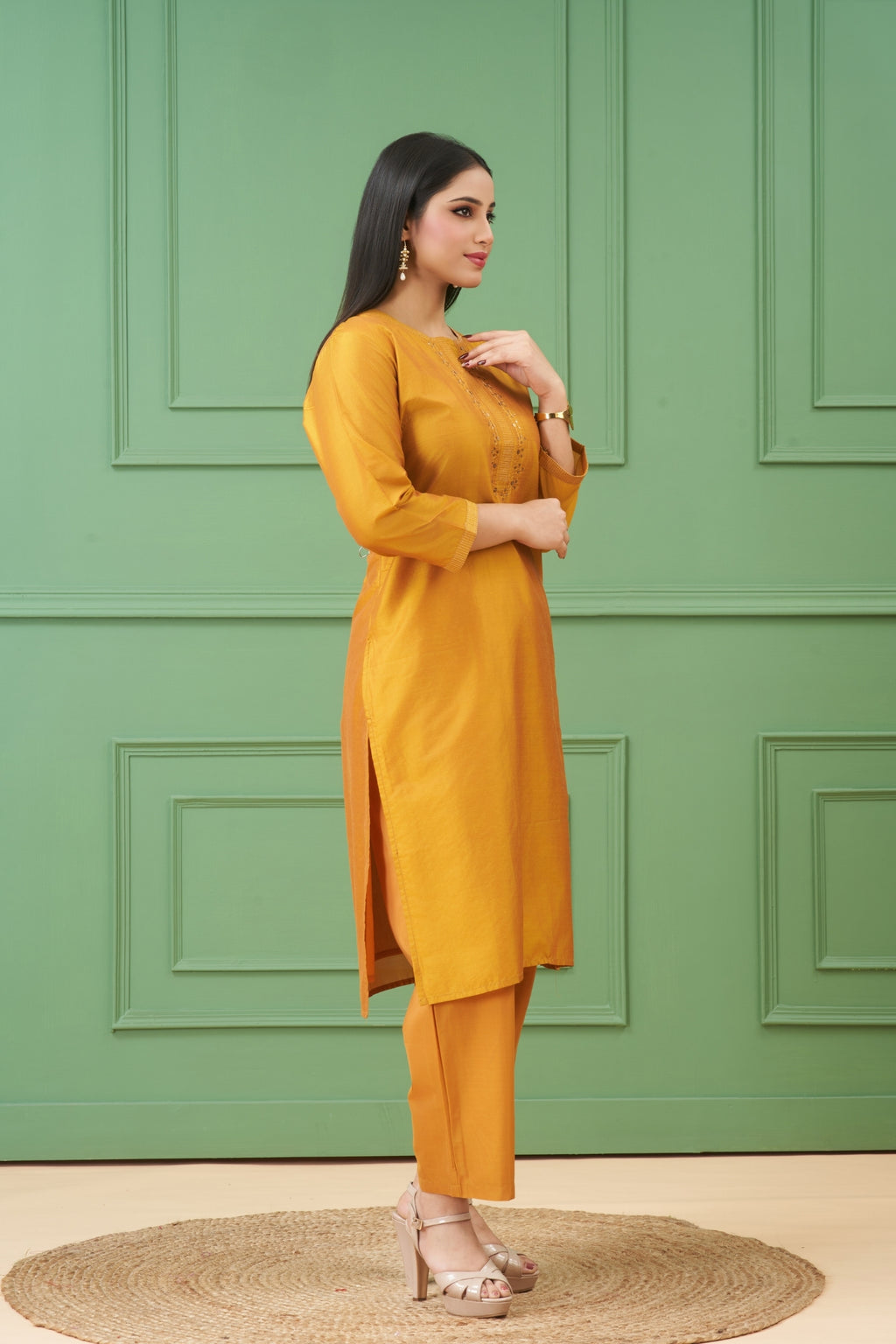 Sitara Mustard Kurta Set