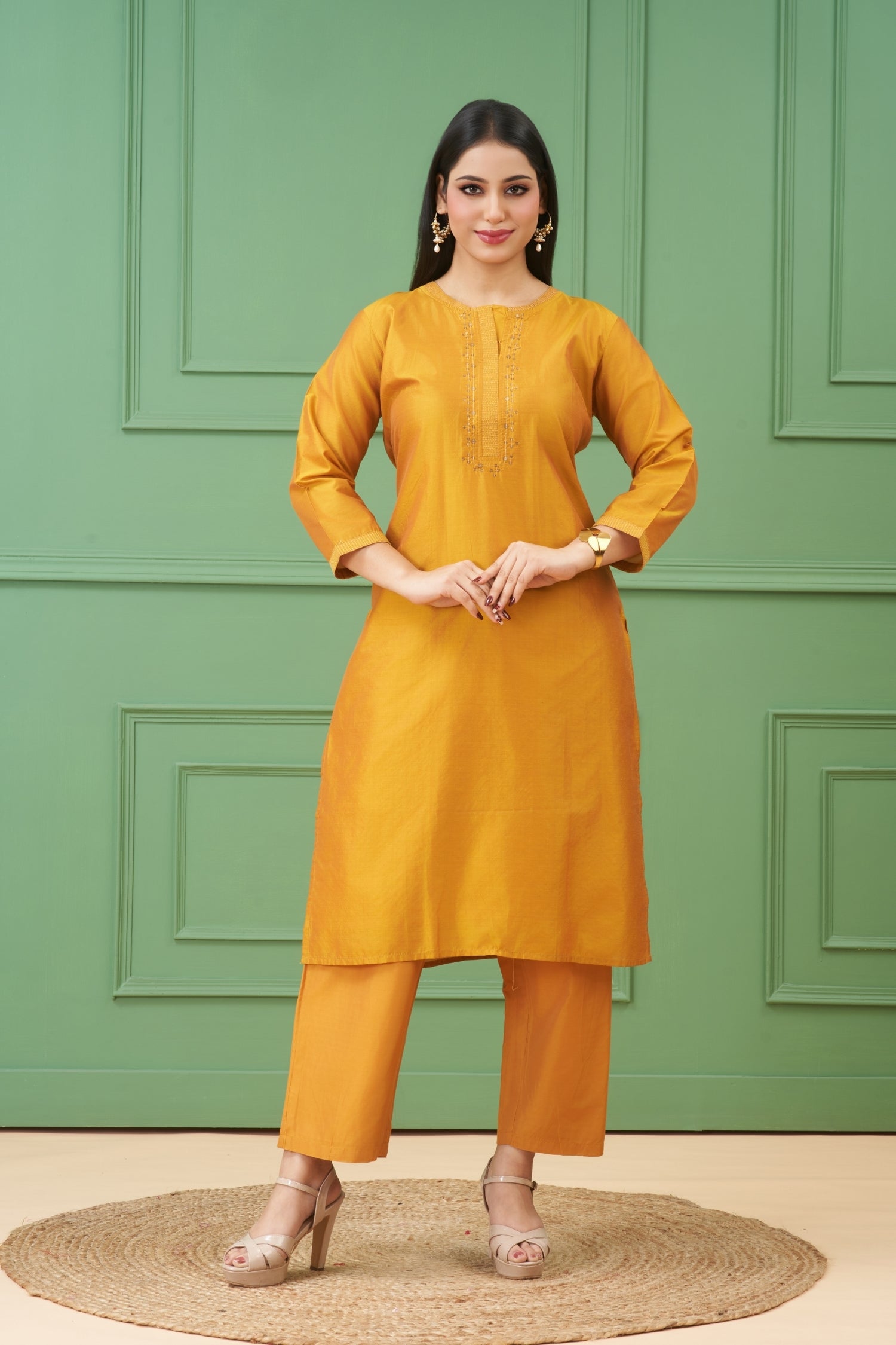 Sitara Mustard Kurta Set