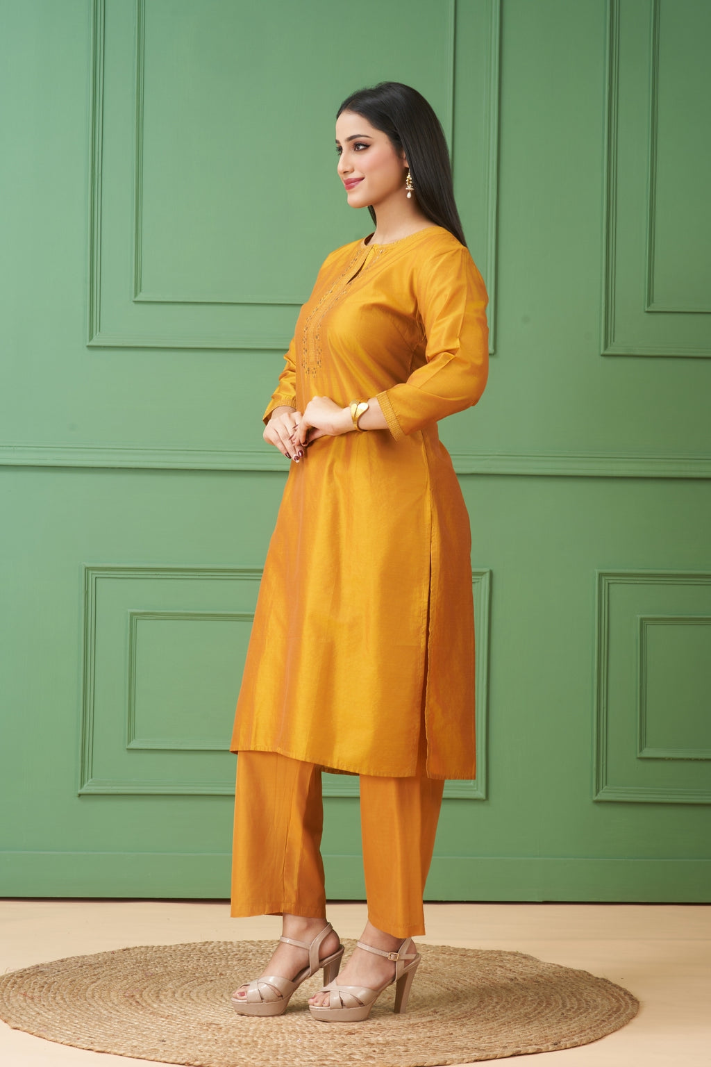 Sitara Mustard Kurta Set